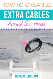 When you finally decide it's time to do something about that rat's nest of cables that's spreading like kudzu, you don't have to spend a lot of time and money to get it under control. How To Organize Extra Cables Around The House Home By Jenn