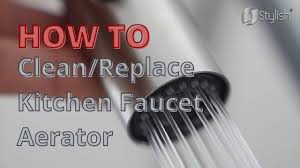 remove a kitchen faucet aerator