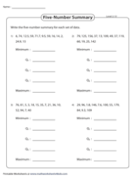 It is often used in explanatory data analysis. Box And Whisker Plot Worksheets