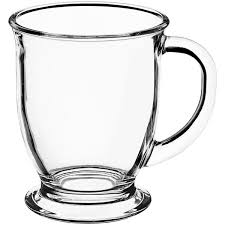 clear gl cafe mug