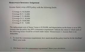Homeowners insurance rates vary by a lot of factors, and how much you pay may be a lot more than someone a state away. Homeowners Insurance Assignment Assume James Owns Chegg Com