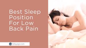 sleep position for low back pain
