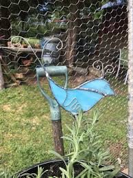 Stained Glass Bird Garden Stake Made To