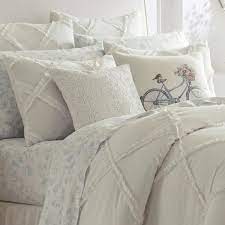 White Solid Cotton Twin Comforter Set