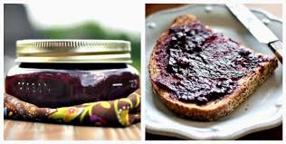 blueberry lavender rhubarb jam and a