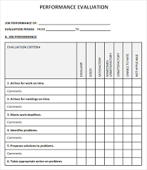 Performance Evaluation 9 Download Free Documents In Pdf Word