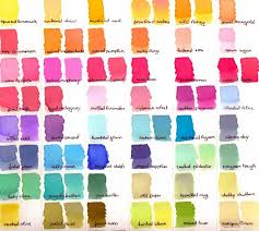 Distress Ink And Distress Oxide Ink Watercolor Chart