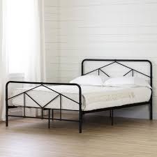 geometric metal platform bed
