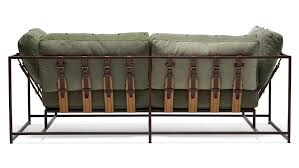military canvas marbled rust two seat