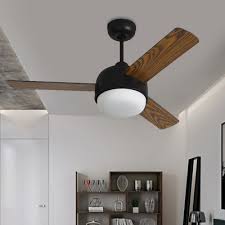 Metal White Black Ceiling Fan Light