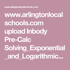 logarithmic equations