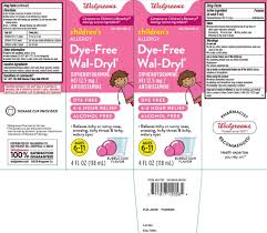 dye free wal dryl allergy childrens