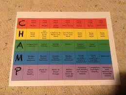 A Champs Chart I Made For My Classroom Making It Into A