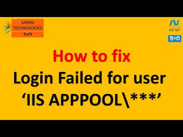 login failed for user iis apppool