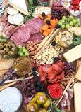 What types of meats and cheeses go on a charcuterie board?