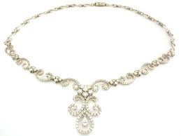 5 00 ct 18k white gold diamond necklace