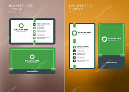 Corporate Business Card Print Template Vertical And