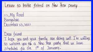 letter to invite friend for new year