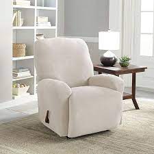 Stretch Putty Grid Recliner Slipcover