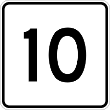 Ten is the base of the decimal numeral system, by far the most common system of denoting numbers in both spoken and written. Datei Ma Route 10 Svg Wikipedia