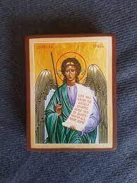 Icon Of The Guardian Angel Holding A