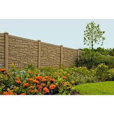 W Ecostone Brown Composite Fence Panel