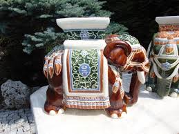 Vintage Ceramic Elephant Flower Beds