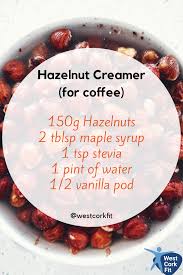 homemade hazelnut creamer for coffee