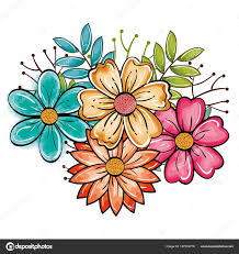 beautiful flowers design stock vector