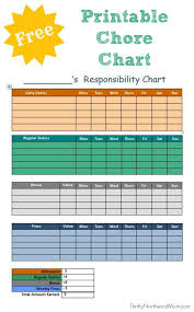 Free Printable Chore Chart For Kids Chore Chart Kids Free