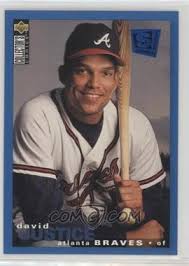 This dude had it all … good looks. 1995 Upper Deck Collector S Choice Special Edition Base 67 David Justice