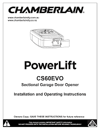 powerlift cs60evo instruction manual