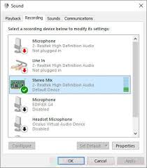 stereo mix in windows 10 11 missing