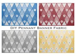 custom diy pennant banner fabrics