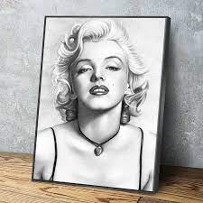 Marilyn Monroe Canvas Wall Art Black