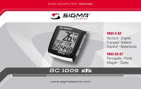 manual sigma bc 1009 sts cycling computer