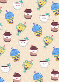 korean cartoon cute milk tea sticker