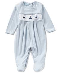 Feltman Brothers Baby Boys Newborn 9 Months Sailboat Embroidered Coverall