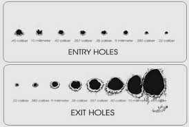 Bullet Chart Exit And Entry Holes Guns Crime Fiction