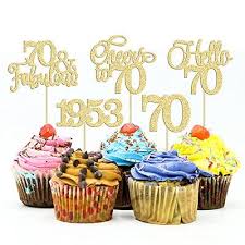 gyufise 30pcs 70th birthday cupcake