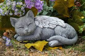 Sleeping Cat Memorial Garden Sculpture