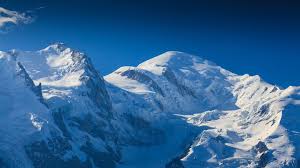amazing mont blanc snowy mountain in