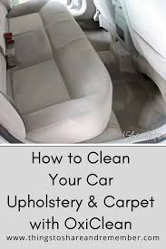 Spray the entire area with lysol to kill germs on the seat when finished. Cleaning The Car Upholstery Is Easy With Oxiclean Versatile Stain Remover