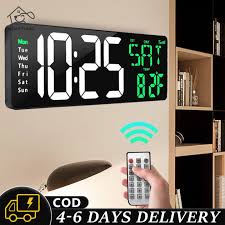 13 Inch Led Digital Alarm Clock Time