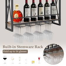 Tiers Industrial Wall Mounted Wine Rack