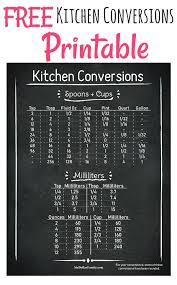 68 Unbiased Cooking Conversion Table Chart