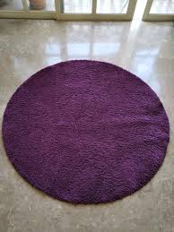 ikea purple round rug 130cm furniture