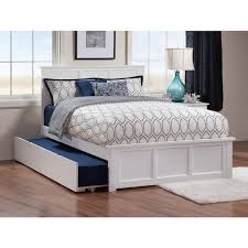 Afi Madison White Queen Bed With Matching Footboard And Twin Extra Long Trundle