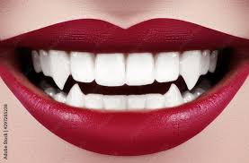 y female vire lips monster smile