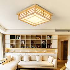 remote dimmable led ceiling light wood